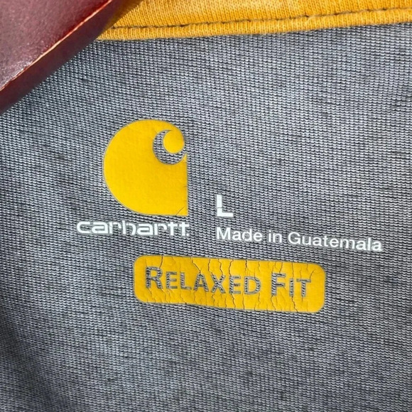 Carhartt short sleeve shirt Mens L Relaxed Fit Gray 1700 - Picture 2 of 8
